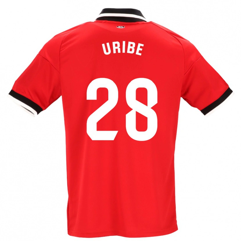 Danxen Dětské Raúl Uribe #28 Černá Bílá Červená Daleko Hráčské Dresy 2026/27 Dres