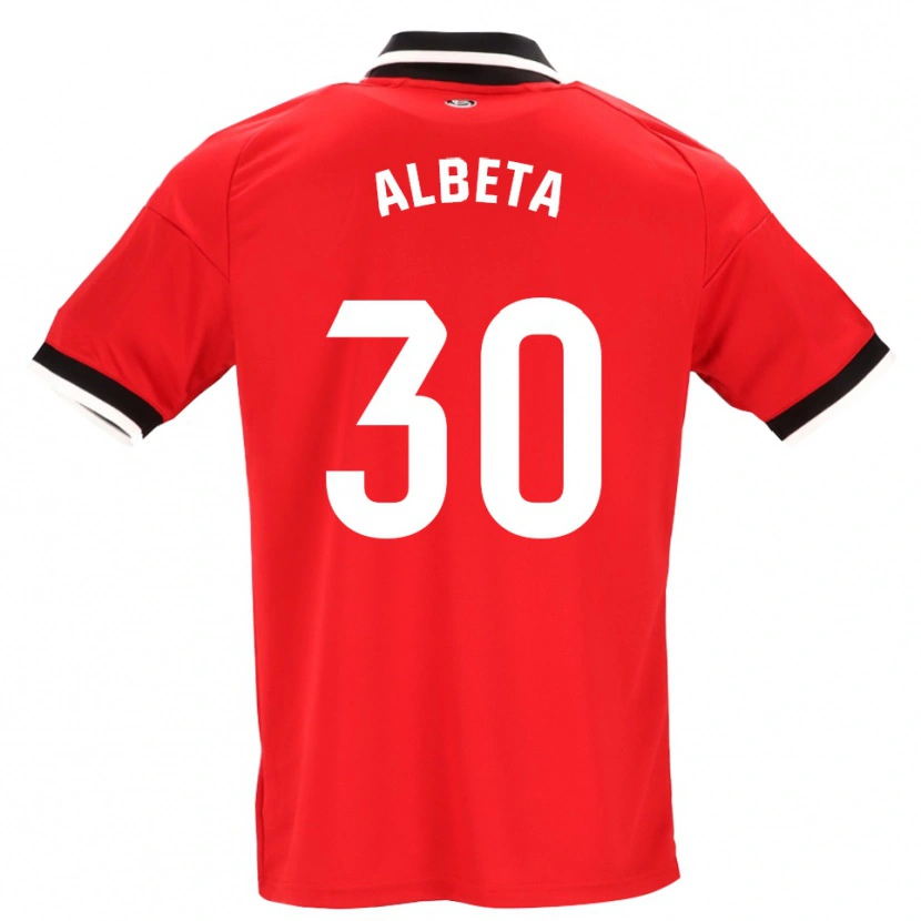 Danxen Dětské Alba María López Montiel #30 Černá Bílá Červená Daleko Hráčské Dresy 2026/27 Dres
