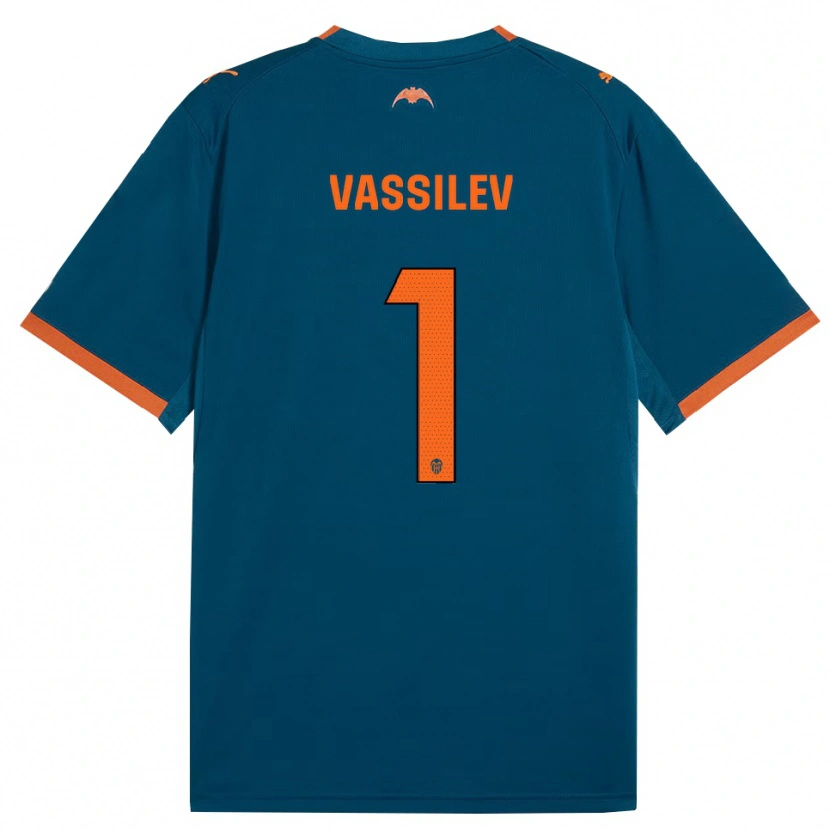 Danxen Dětské David Vassilev #1 Ocelově Modrá Oranžová Daleko Hráčské Dresy 2026/27 Dres