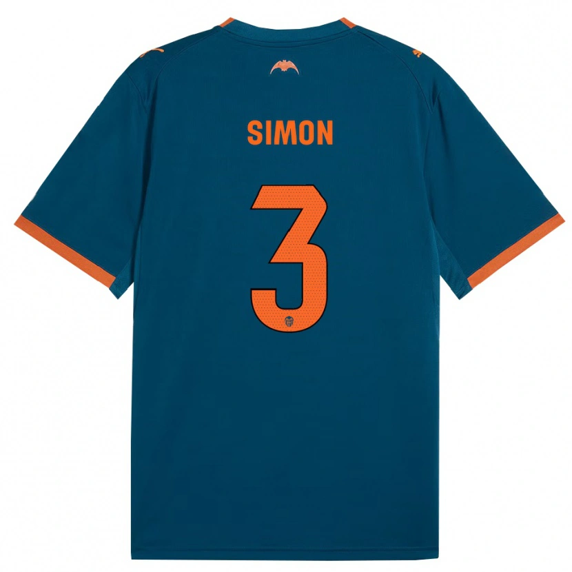 Danxen Dětské Bénédicte Simon #3 Ocelově Modrá Oranžová Daleko Hráčské Dresy 2026/27 Dres