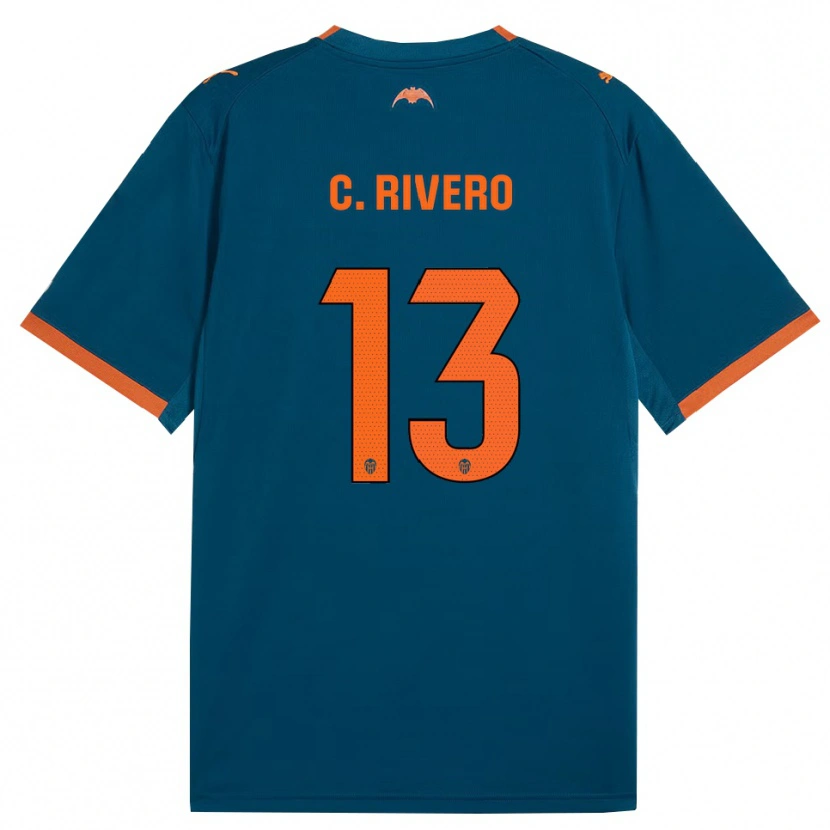 Danxen Dětské Cristian Rivero #13 Ocelově Modrá Oranžová Daleko Hráčské Dresy 2026/27 Dres
