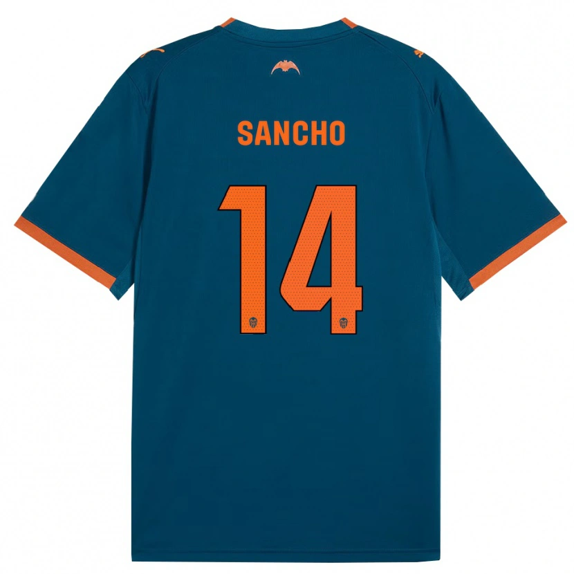 Danxen Dětské Pauleta Sancho #14 Ocelově Modrá Oranžová Daleko Hráčské Dresy 2026/27 Dres