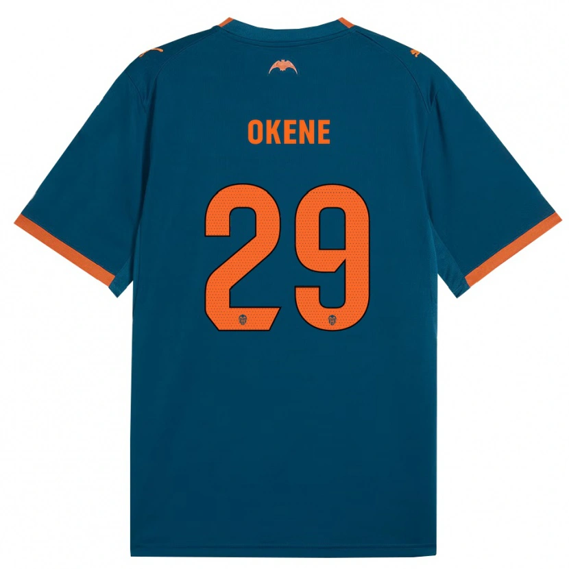 Danxen Dětské Andrea Okene #29 Ocelově Modrá Oranžová Daleko Hráčské Dresy 2026/27 Dres