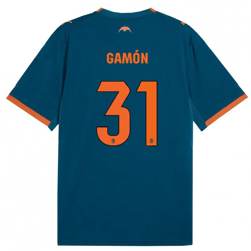Danxen Dětské Rodrigo Gamón #31 Ocelově Modrá Oranžová Daleko Hráčské Dresy 2026/27 Dres