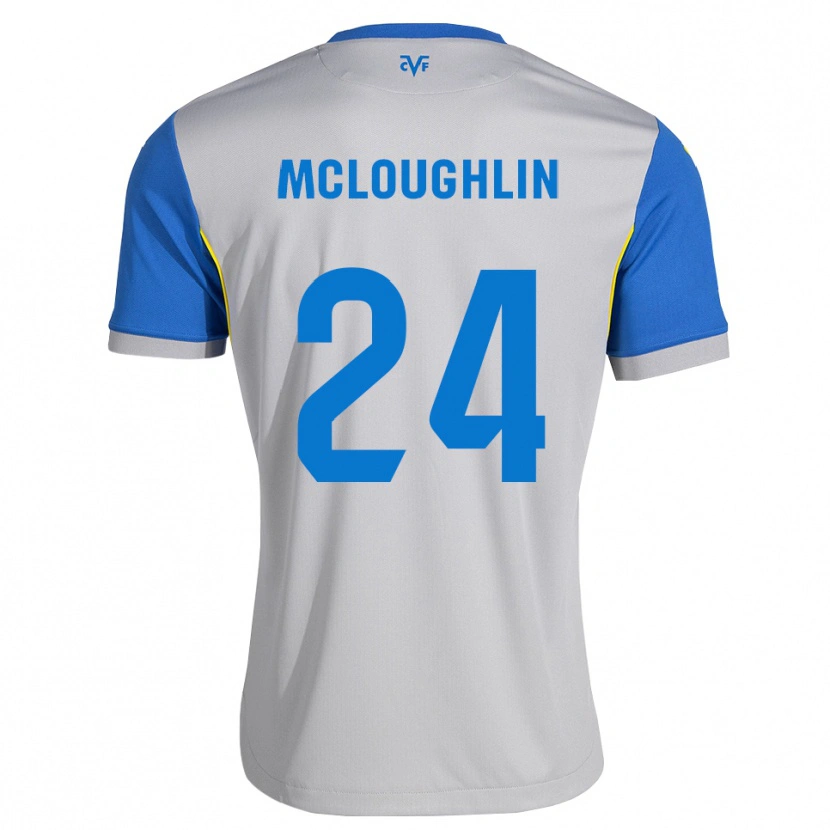 Danxen Dětské Caden Mcloughlin #24 Modrá Šedá Daleko Hráčské Dresy 2026/27 Dres