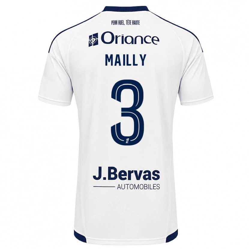 Danxen Dětské Evan Mailly #3 Tmavě Modrá Bílá Daleko Hráčské Dresy 2026/27 Dres