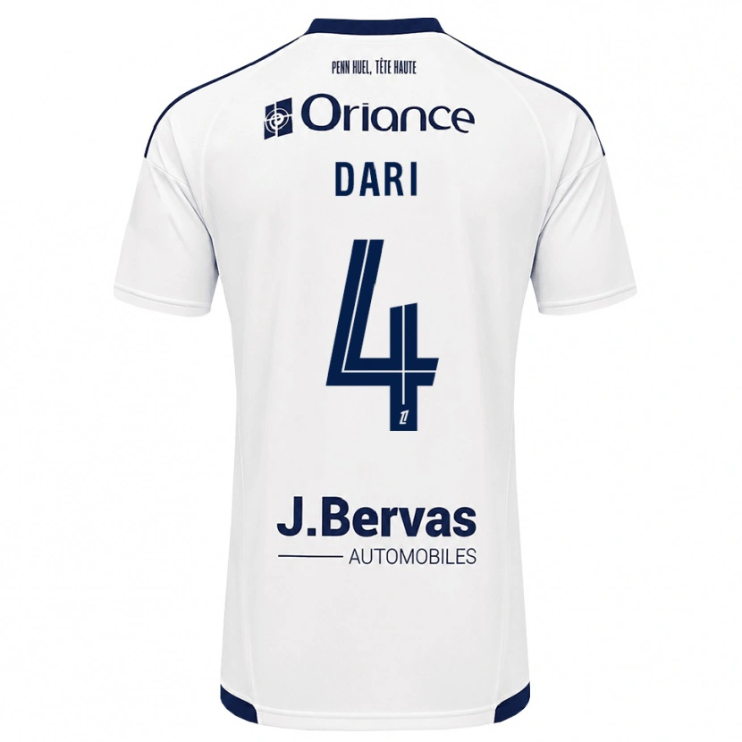 Danxen Dětské Achraf Dari #4 Tmavě Modrá Bílá Daleko Hráčské Dresy 2026/27 Dres