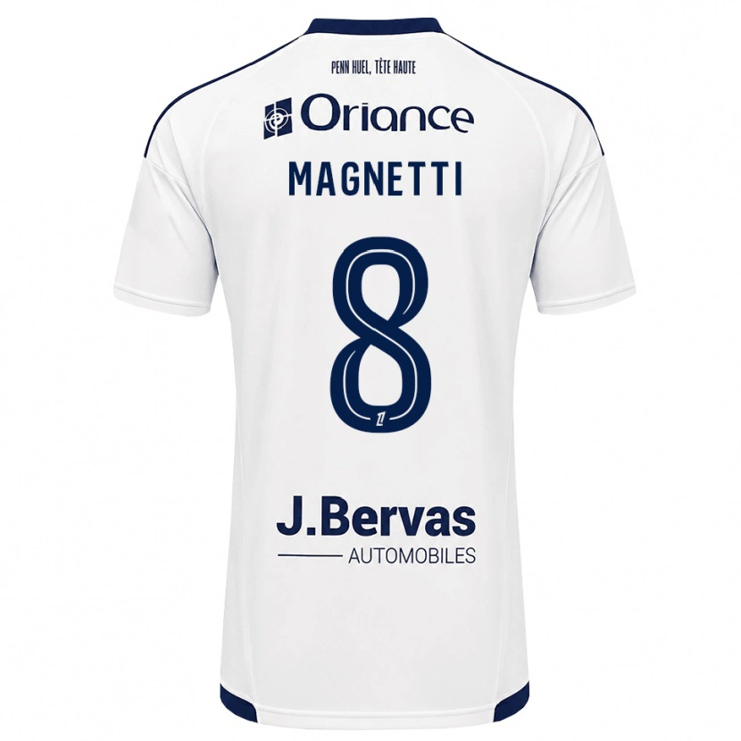 Danxen Dětské Hugo Magnetti #8 Tmavě Modrá Bílá Daleko Hráčské Dresy 2026/27 Dres