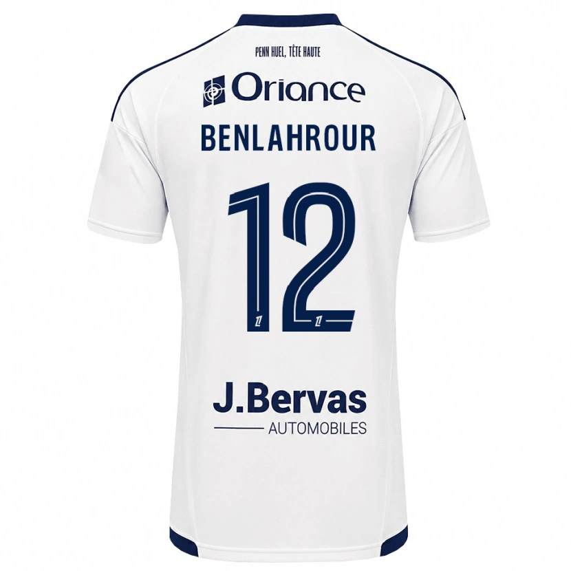 Danxen Dětské Ilyes Benlahrour #12 Tmavě Modrá Bílá Daleko Hráčské Dresy 2026/27 Dres
