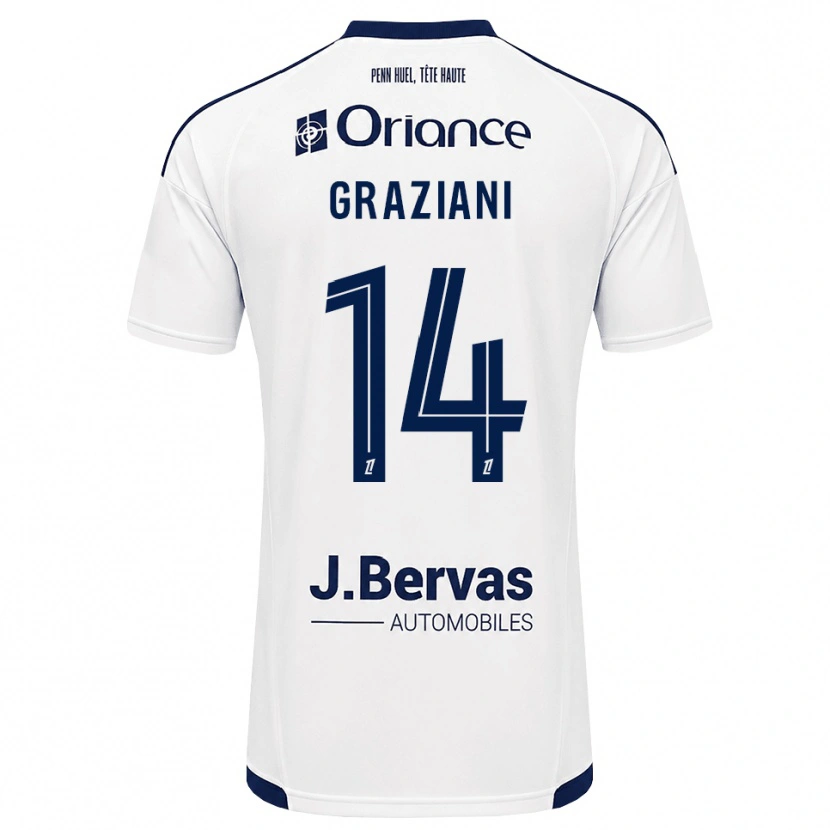 Danxen Dětské Kelyan Graziani #14 Tmavě Modrá Bílá Daleko Hráčské Dresy 2026/27 Dres