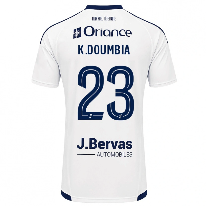 Danxen Dětské Kamory Doumbia #23 Tmavě Modrá Bílá Daleko Hráčské Dresy 2026/27 Dres