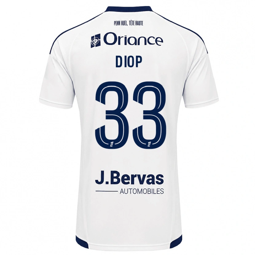 Danxen Dětské Saliou Diop #33 Tmavě Modrá Bílá Daleko Hráčské Dresy 2026/27 Dres