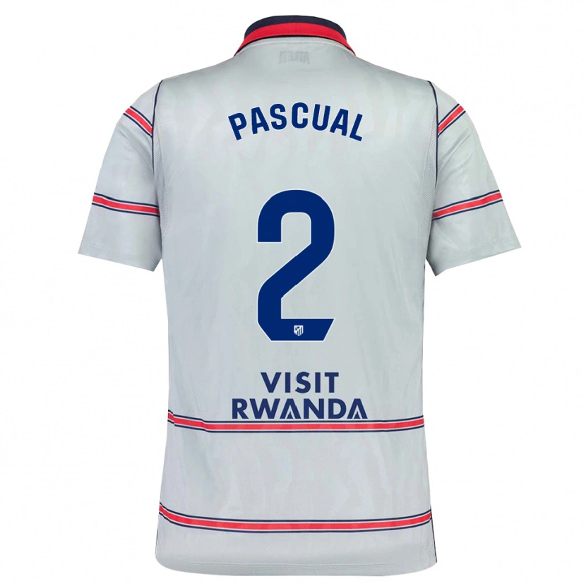 Danxen Dětské Martin Pascual #2 Šedá Červená Tmavě Modrá Třetí Hráčské Dresy 2026/27 Dres