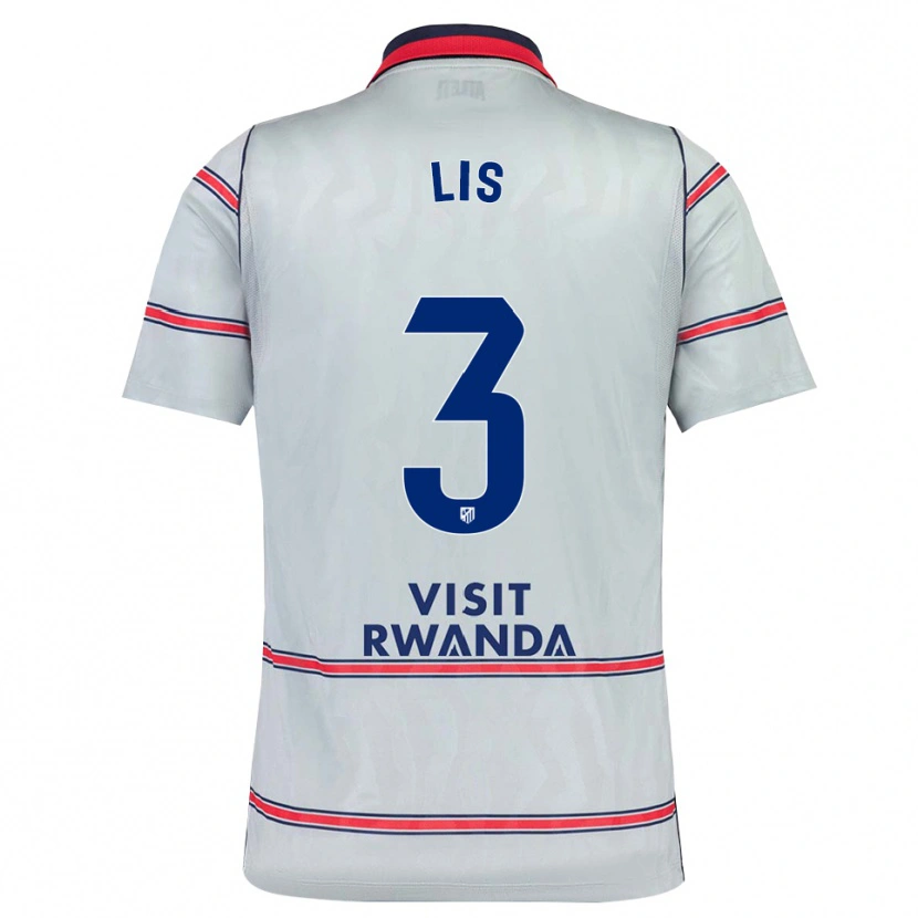 Danxen Dětské Adrian Lis #3 Šedá Červená Tmavě Modrá Třetí Hráčské Dresy 2026/27 Dres
