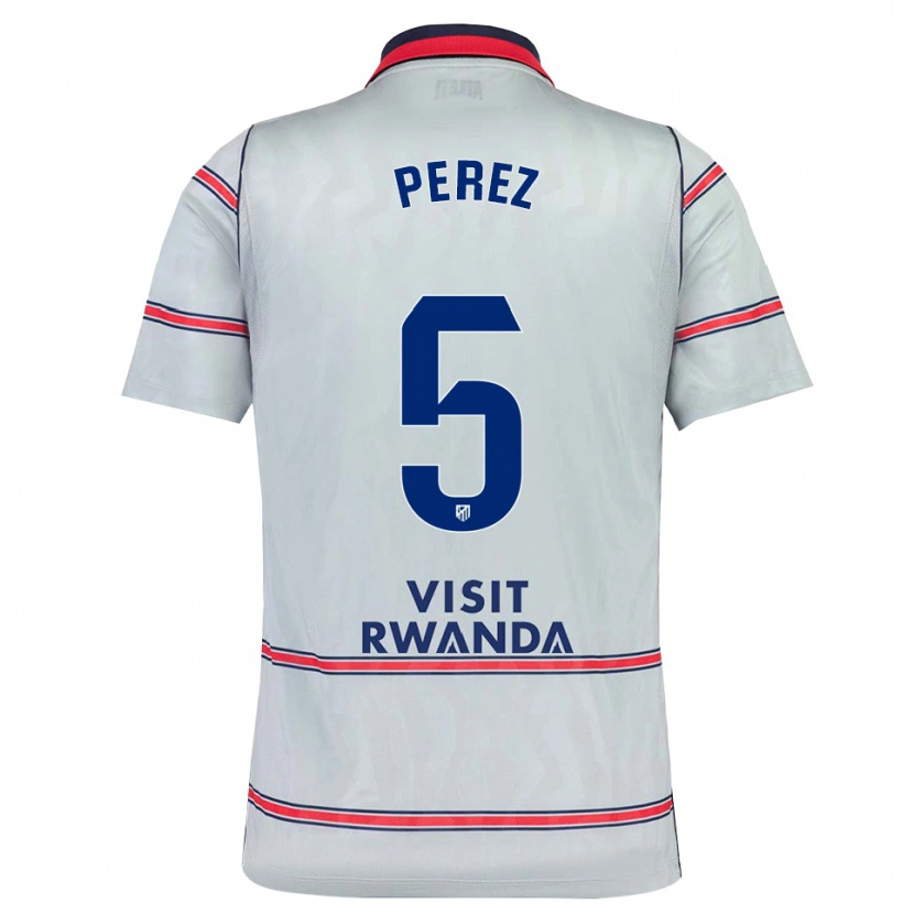 Danxen Dětské Xènia Pérez #5 Šedá Červená Tmavě Modrá Třetí Hráčské Dresy 2026/27 Dres