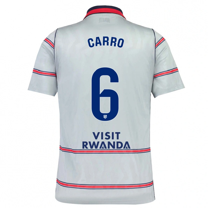 Danxen Dětské Mikel Carro #6 Šedá Červená Tmavě Modrá Třetí Hráčské Dresy 2026/27 Dres