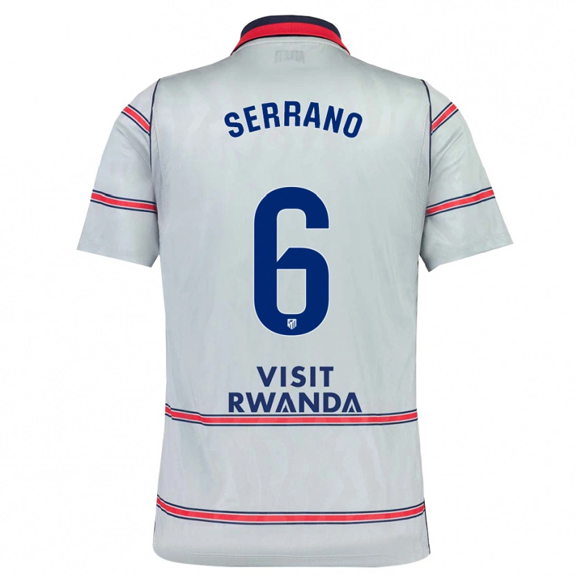 Danxen Dětské Javi Serrano #6 Šedá Červená Tmavě Modrá Třetí Hráčské Dresy 2026/27 Dres