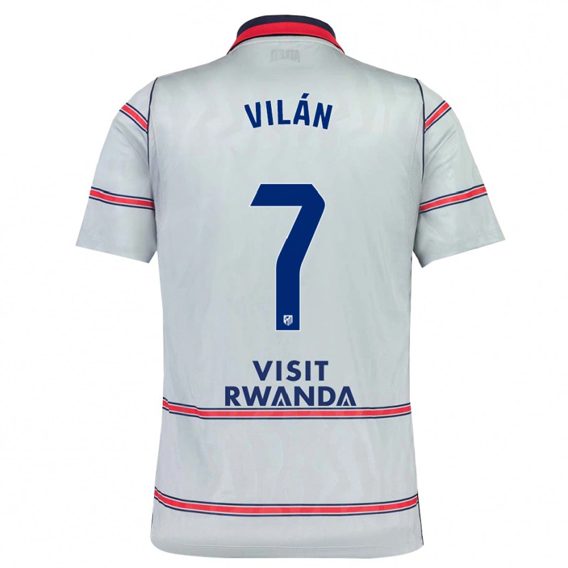 Danxen Dětské David Vilán #7 Šedá Červená Tmavě Modrá Třetí Hráčské Dresy 2026/27 Dres