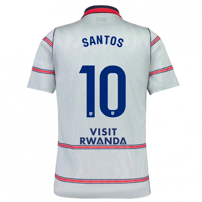 Danxen Dětské Leicy Santos #10 Šedá Červená Tmavě Modrá Třetí Hráčské Dresy 2026/27 Dres