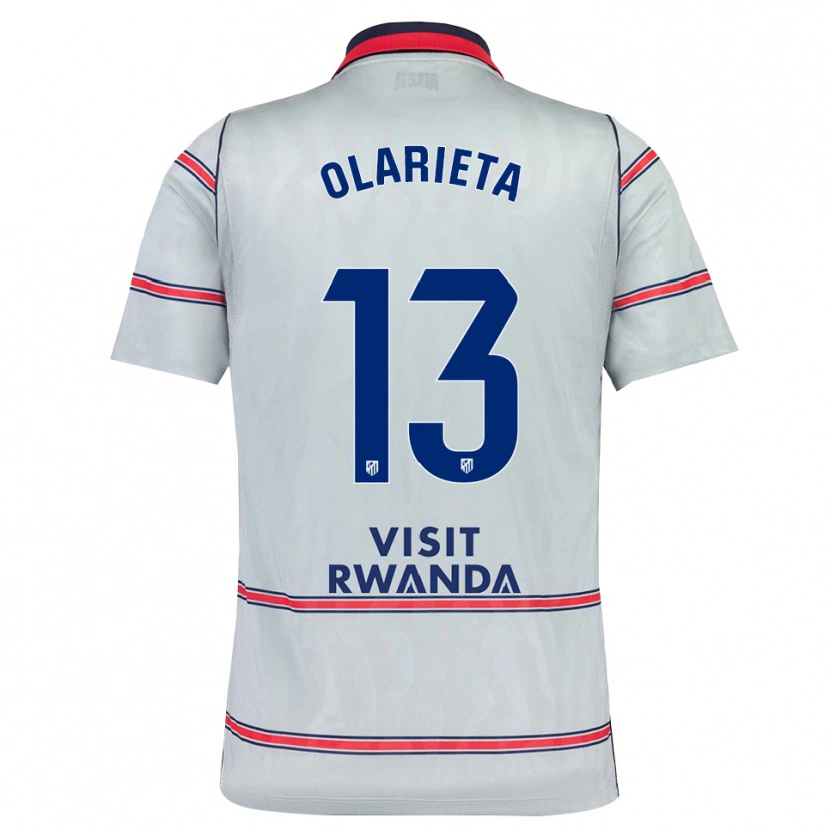 Danxen Dětské Miguel Olarieta #13 Šedá Červená Tmavě Modrá Třetí Hráčské Dresy 2026/27 Dres