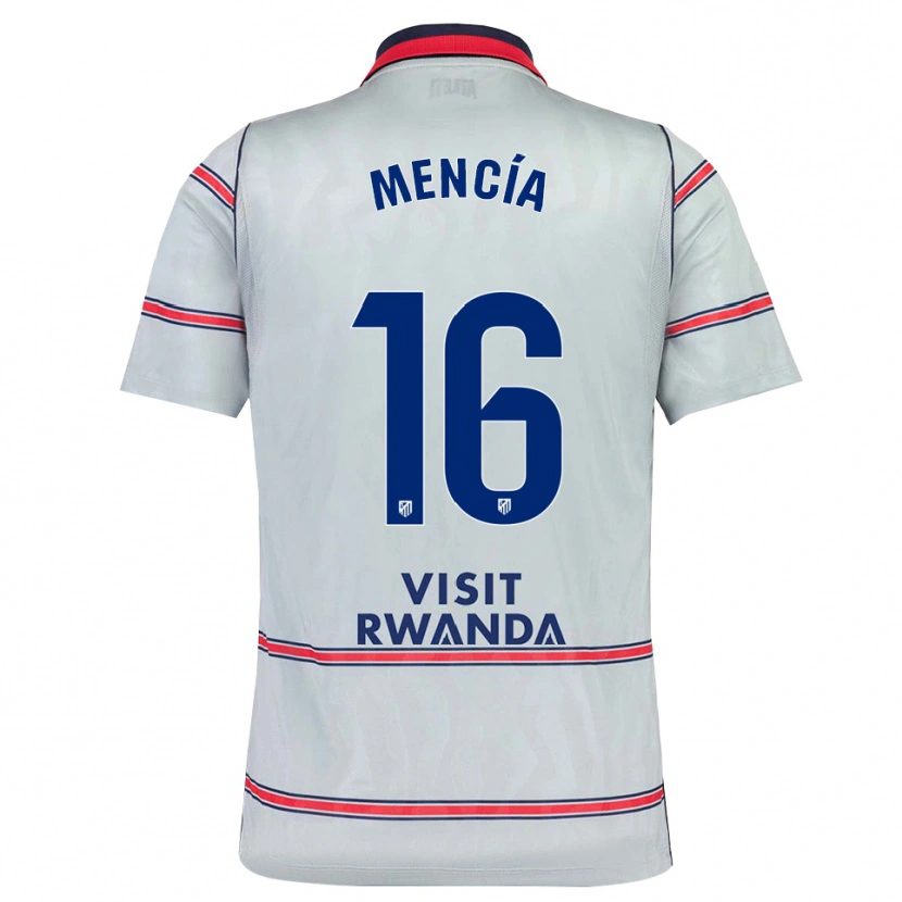 Danxen Dětské Ian Mencía #16 Šedá Červená Tmavě Modrá Třetí Hráčské Dresy 2026/27 Dres