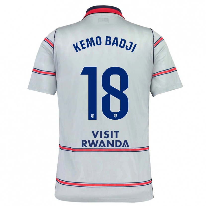 Danxen Dětské Abdou Kemo Badji #18 Šedá Červená Tmavě Modrá Třetí Hráčské Dresy 2026/27 Dres