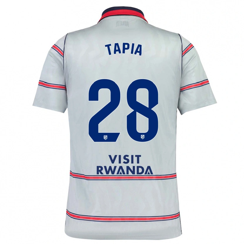 Danxen Dětské Unai Tapia #28 Šedá Červená Tmavě Modrá Třetí Hráčské Dresy 2026/27 Dres