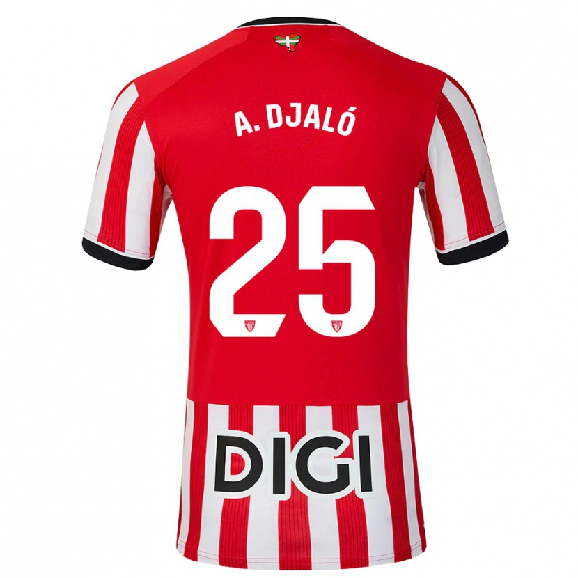 Danxen Pánské Álvaro Djaló #25 Červená Černá Bílá Domů Hráčské Dresy 2026/27 Dres