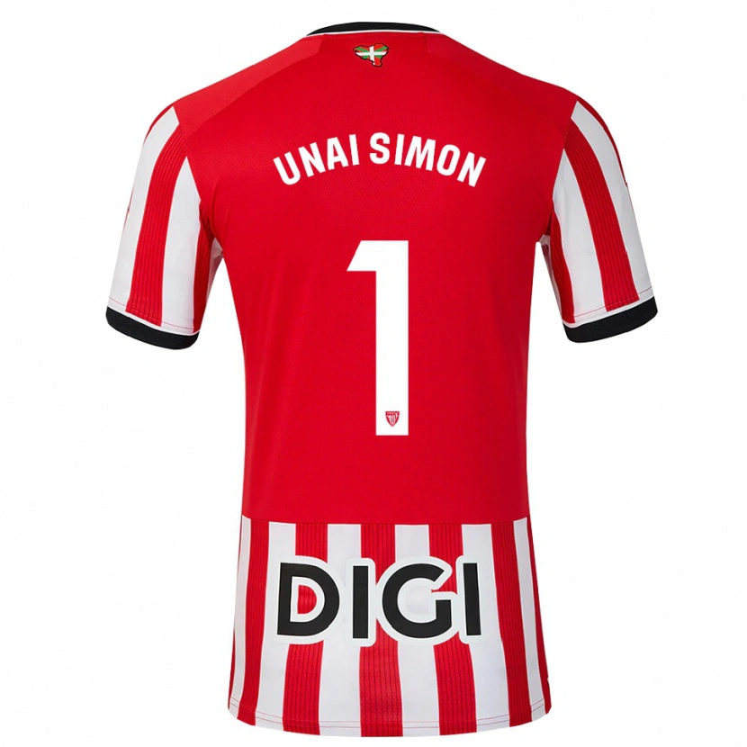 Danxen Pánské Unai Simón #1 Červená Černá Bílá Domů Hráčské Dresy 2026/27 Dres
