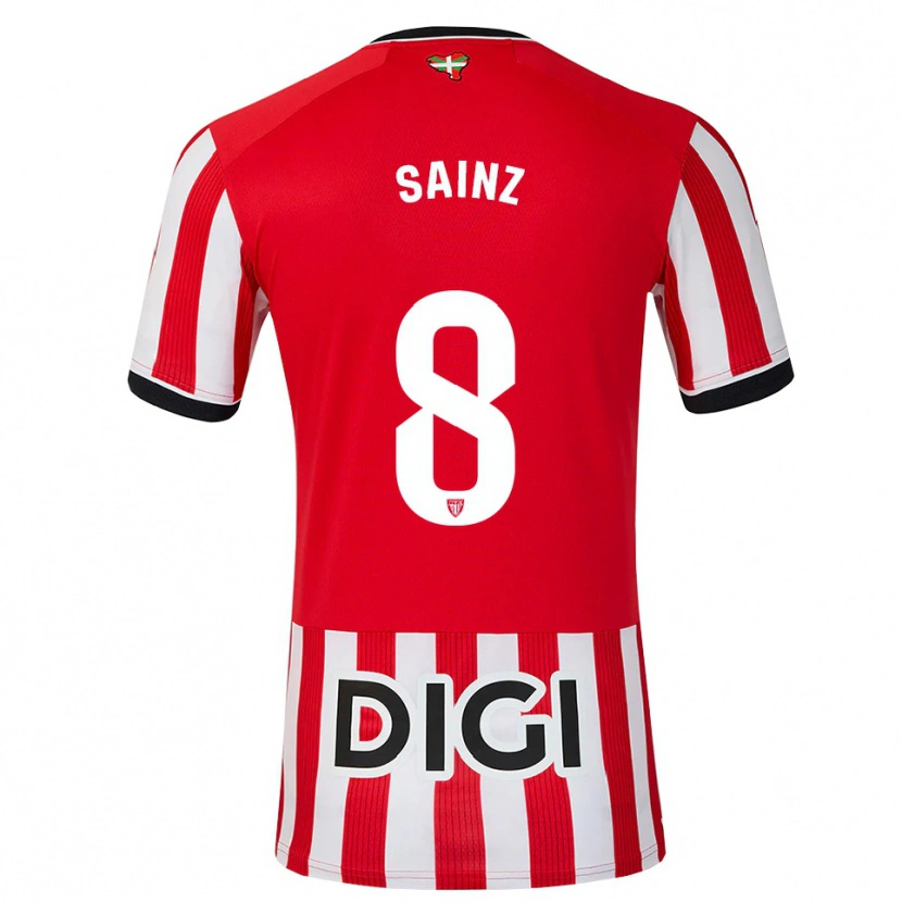 Danxen Pánské Iñigo Sainz #8 Červená Černá Bílá Domů Hráčské Dresy 2026/27 Dres