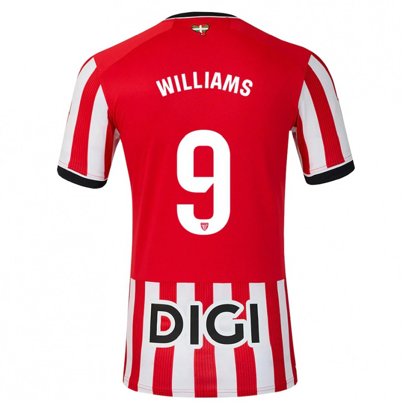 Danxen Pánské Iñaki Williams #9 Červená Černá Bílá Domů Hráčské Dresy 2026/27 Dres