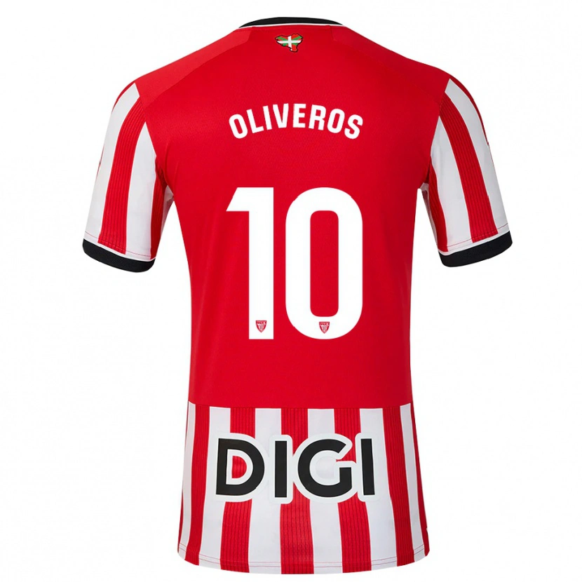 Danxen Pánské Aimar Oliveros #10 Červená Černá Bílá Domů Hráčské Dresy 2026/27 Dres