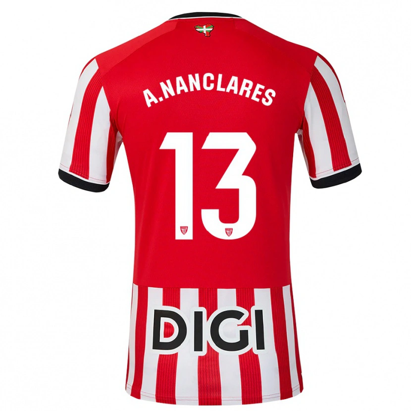 Danxen Pánské Adriana Nanclares #13 Červená Černá Bílá Domů Hráčské Dresy 2026/27 Dres