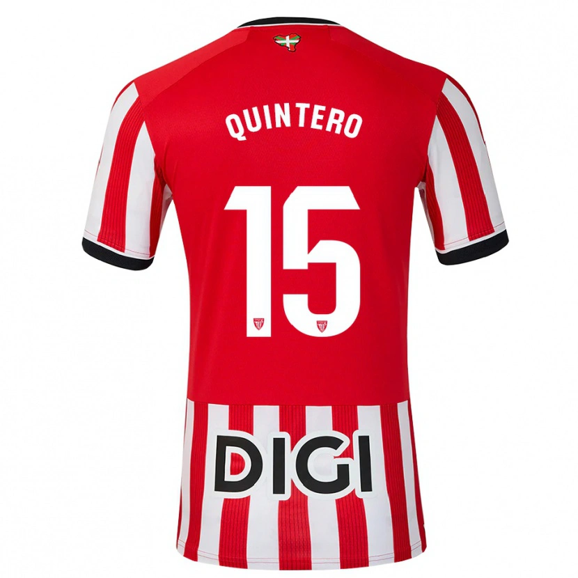 Danxen Pánské Iker Quintero #15 Červená Černá Bílá Domů Hráčské Dresy 2026/27 Dres