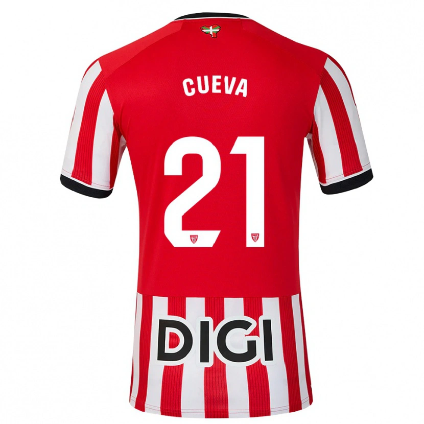 Danxen Pánské Oier Cueva #21 Červená Černá Bílá Domů Hráčské Dresy 2026/27 Dres