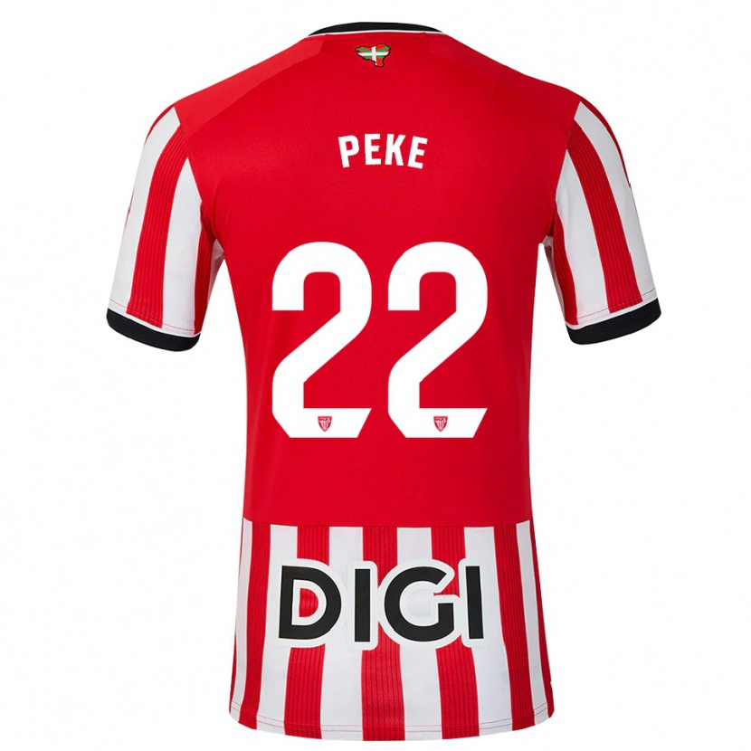 Danxen Pánské Ainize Barea Nuñez #22 Červená Černá Bílá Domů Hráčské Dresy 2026/27 Dres