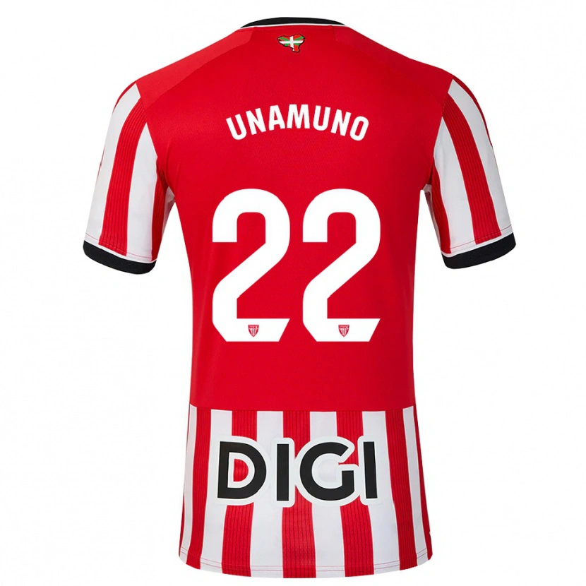 Danxen Pánské Oier Unamuno #22 Červená Černá Bílá Domů Hráčské Dresy 2026/27 Dres