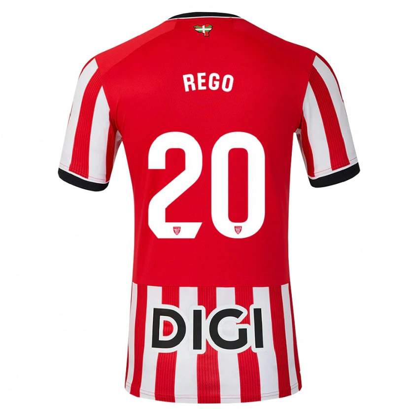 Danxen Pánské Alejandro Rego #20 Červená Černá Bílá Domů Hráčské Dresy 2026/27 Dres