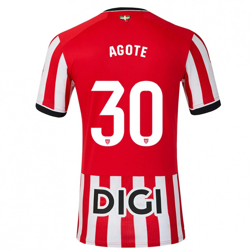 Danxen Pánské Daniela Agote Aguirre #30 Červená Černá Bílá Domů Hráčské Dresy 2026/27 Dres