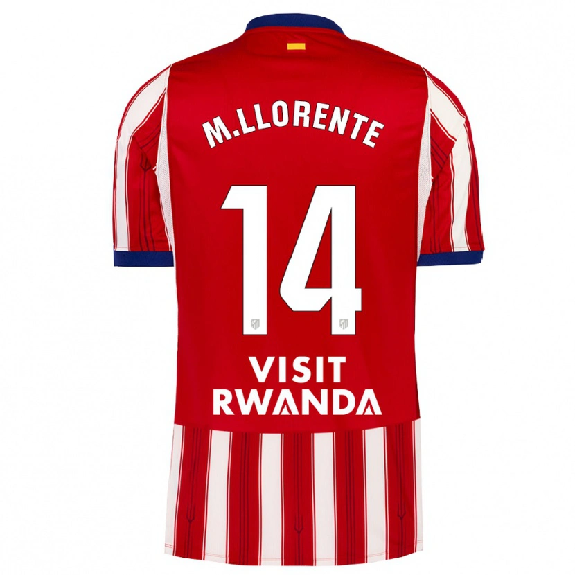 Danxen Pánské Marcos Llorente #14 Královská Modř Červená Bílá Domů Hráčské Dresy 2026/27 Dres
