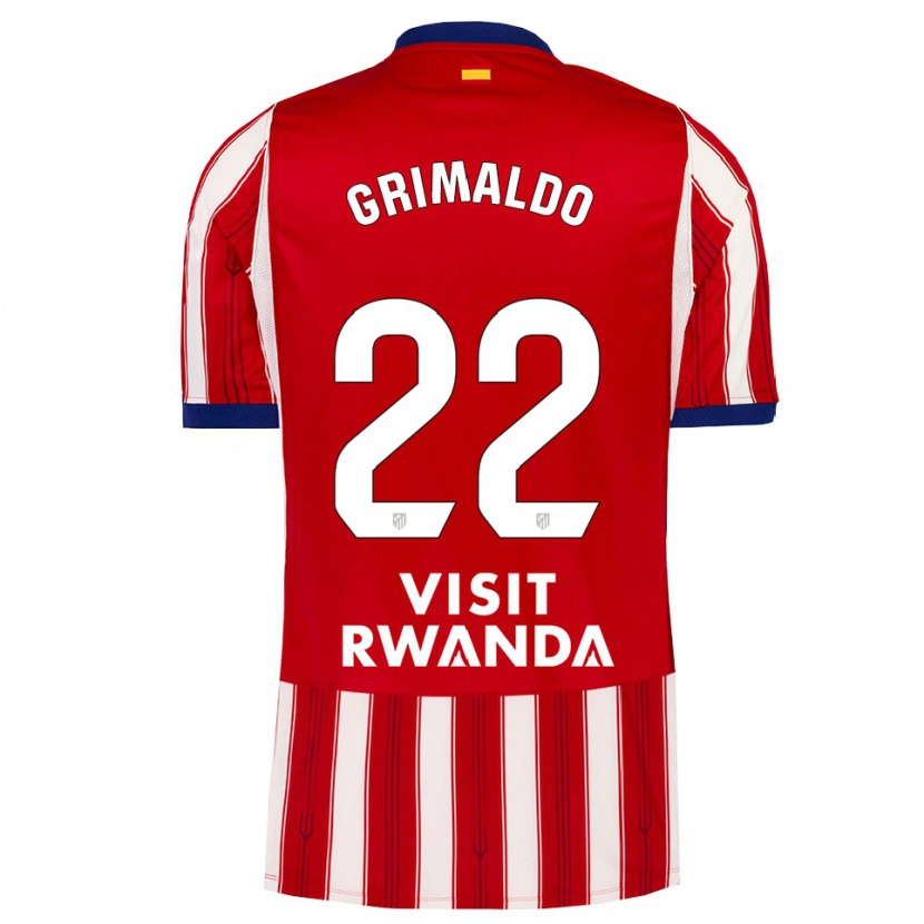 Danxen Pánské Alejandro Grimaldo #22 Královská Modř Červená Bílá Domů Hráčské Dresy 2026/27 Dres