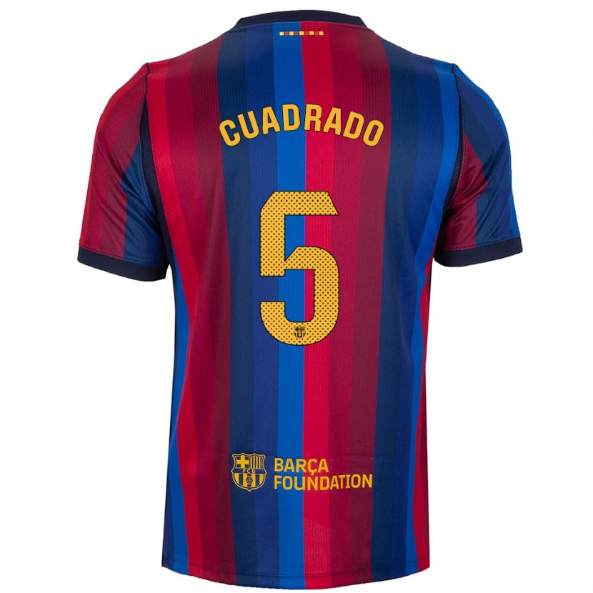 Danxen Pánské Adrián Cuadrado #5 Královská Modř Červená Žlutá Domů Hráčské Dresy 2026/27 Dres