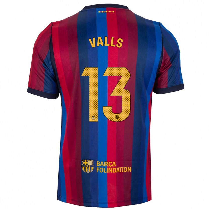 Danxen Pánské Gerard Valls #13 Královská Modř Červená Žlutá Domů Hráčské Dresy 2026/27 Dres