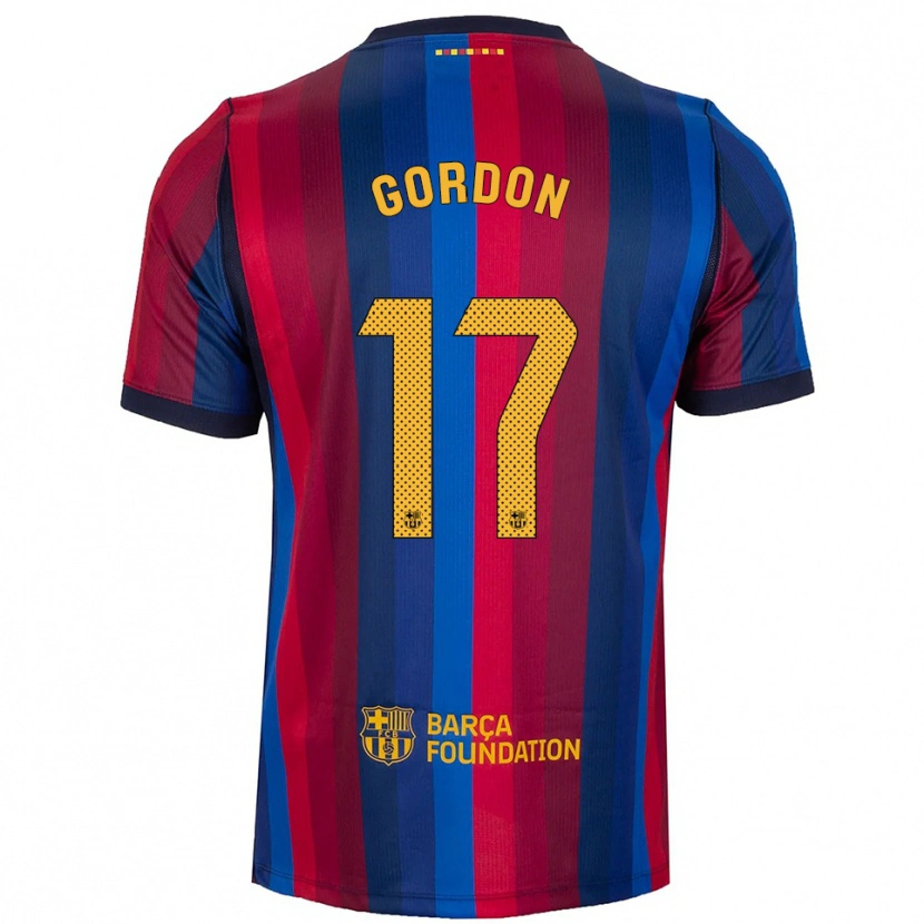 Danxen Pánské Anthony Gordon #17 Královská Modř Červená Žlutá Domů Hráčské Dresy 2026/27 Dres