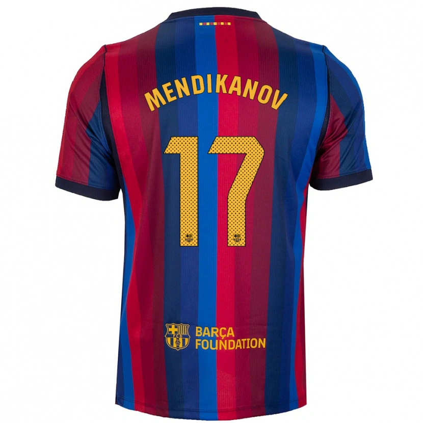 Danxen Pánské Karim Mendikanov #17 Královská Modř Červená Žlutá Domů Hráčské Dresy 2026/27 Dres