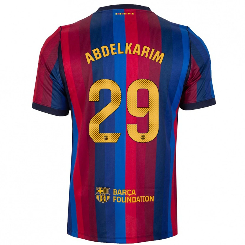 Danxen Pánské Hamza Abdelkarim #29 Královská Modř Červená Žlutá Domů Hráčské Dresy 2026/27 Dres