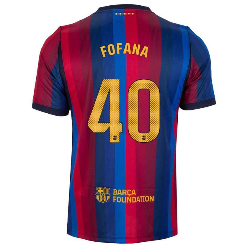 Danxen Pánské Nuhu Fofana #40 Královská Modř Červená Žlutá Domů Hráčské Dresy 2026/27 Dres
