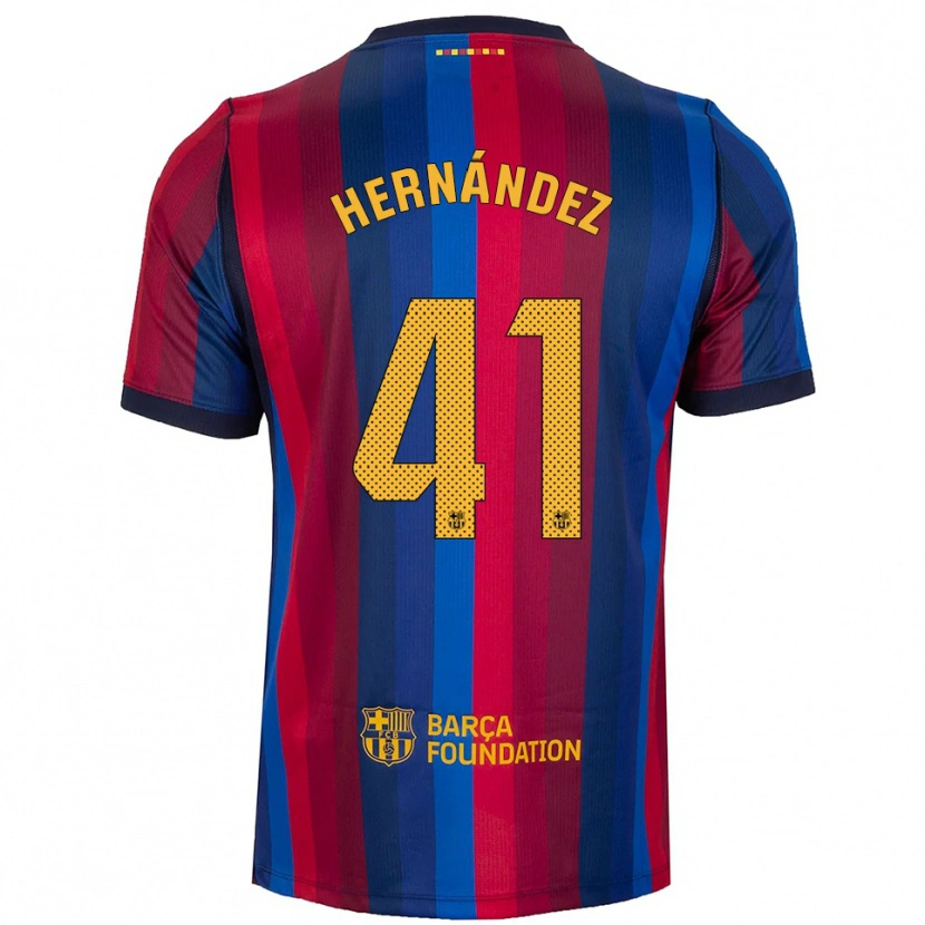 Danxen Pánské Juan Hernández #41 Královská Modř Červená Žlutá Domů Hráčské Dresy 2026/27 Dres
