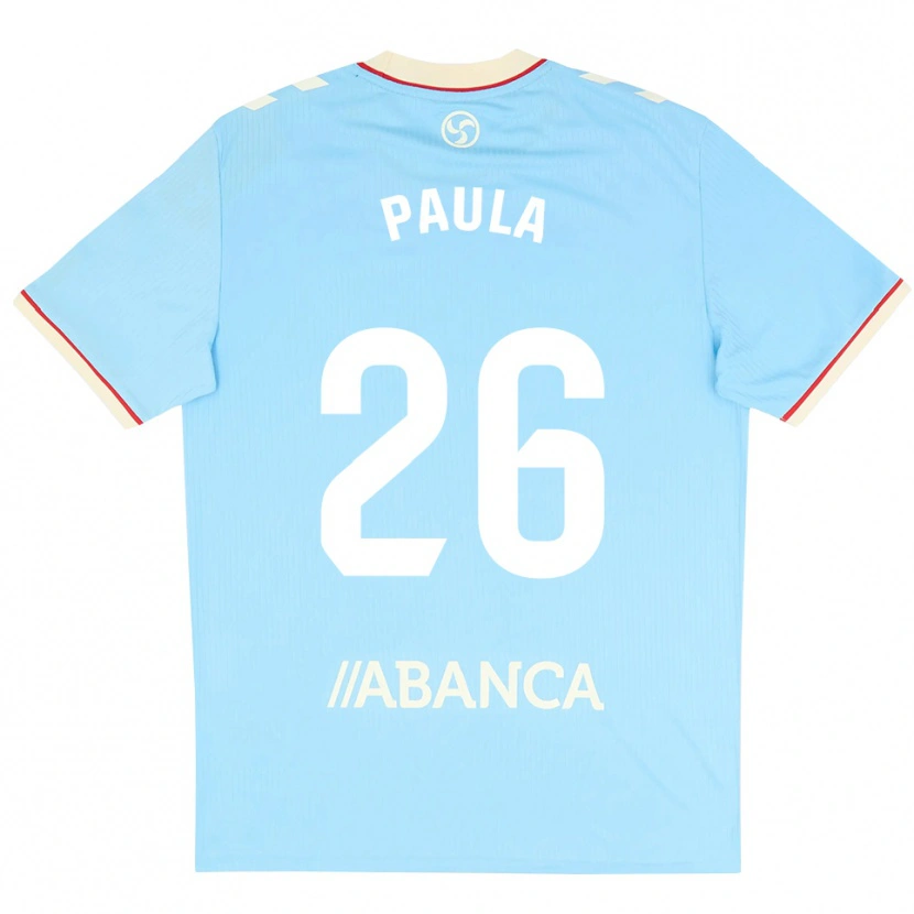Danxen Pánské Paula Rodríguez #26 Nebesky Modrá Bílá Červená Domů Hráčské Dresy 2026/27 Dres