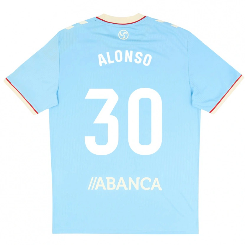 Danxen Pánské Adriana Alonso #30 Nebesky Modrá Bílá Červená Domů Hráčské Dresy 2026/27 Dres